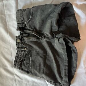 Black Denim Shorts